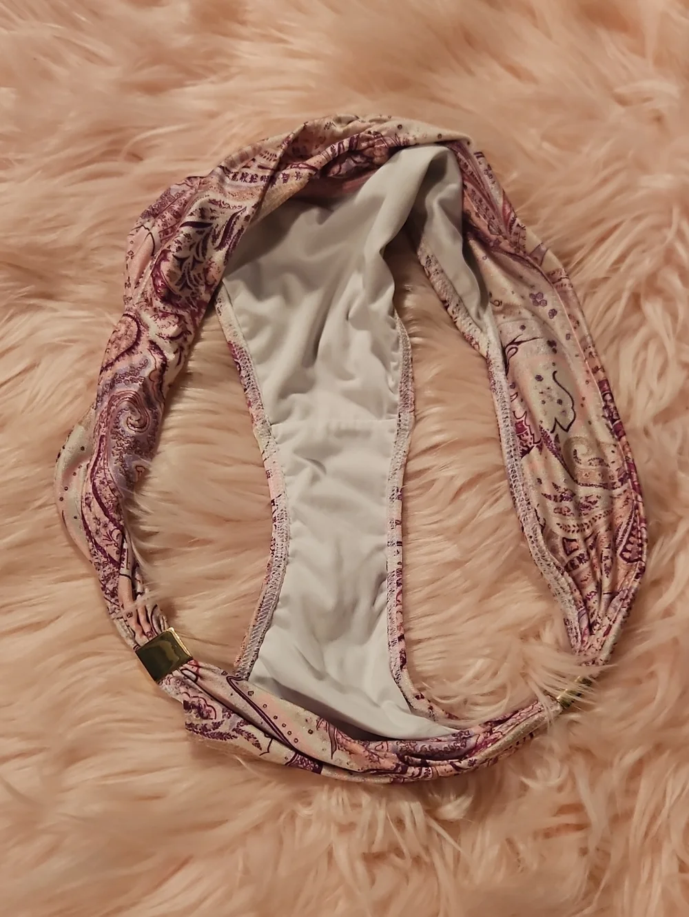 VS VINTAGE 2012 The Tease Halter Pink Paisley Push-Up, The Hottie Cheeky Bikini